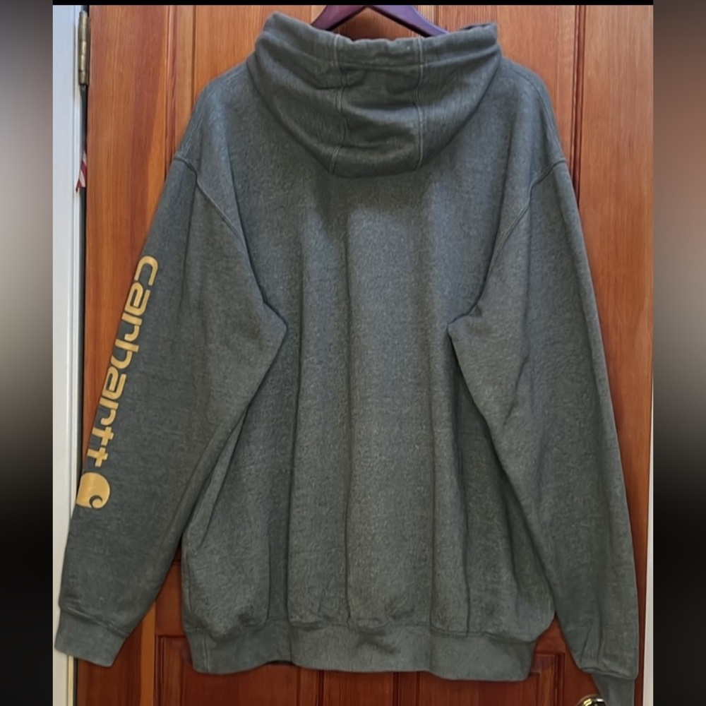 Carhartt Mens Sweatshirt Pullover Hoodie Kangaroo Pocket Size XL - Picture 14 of 14